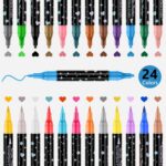 KEVIN&SASA CRAFTS 24 Colors Dual Tip Acrylic Paint Marker Pens Set | Multifuncti... - Image 4