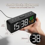 Netzu 3-in-1 Digital Clocks for Living Room with Temperature, Date & Time Displa... - Image 3