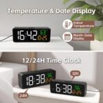 Netzu 3-in-1 Digital Clocks for Living Room with Temperature, Date & Time Displa... - Image 6