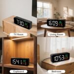 Netzu 3-in-1 Digital Clocks for Living Room with Temperature, Date & Time Displa... - Image 8