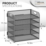 Letter Tray Paper Organizer 5-Tier Desk Organizer File Organizer Paper Holder wi... - Image 3