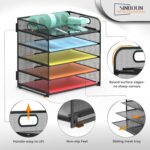 Letter Tray Paper Organizer 5-Tier Desk Organizer File Organizer Paper Holder wi... - Image 4