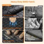 URPOWER Dog Car Seat Cover for Back Seat, Waterproof Hammock for Car & SUV | 600... - Image 4