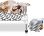 Kuntrust Elevated Outdoor Dog Bed, Medium Size, Cotton Material, Non-Slip Feet, ... - Image 3