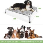 Kuntrust Elevated Outdoor Dog Bed, Medium Size, Cotton Material, Non-Slip Feet, ... - Image 7