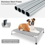 Kuntrust Elevated Outdoor Dog Bed, Medium Size, Cotton Material, Non-Slip Feet, ... - Image 8