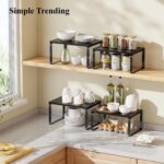 Simple Trending Cabinet Organizer Shelf, Set of 2 Stackable Kitchen Counter Shel... - Image 3