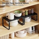 Simple Trending Cabinet Organizer Shelf, Set of 2 Stackable Kitchen Counter Shel... - Image 5