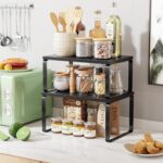 Simple Trending Cabinet Organizer Shelf, Set of 2 Stackable Kitchen Counter Shel... - Image 9