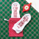 Lavley If You Can Read This Bring Me Wine Socks Funny Gift for Women | Premium C... - Image 4