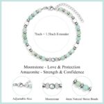 Gifts for Women Moonstone Bracelet, Amazonite Imperial Jasper Bracelets | Christ... - Image 6