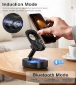 Jorest Wireless Induction Speaker, Cell Phone Stand with Bluetooth Audio, Phone ... - Image 3