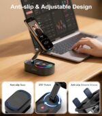Jorest Wireless Induction Speaker, Cell Phone Stand with Bluetooth Audio, Phone ... - Image 7