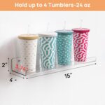 upsimples 4 Pcs 15" Acrylic Shelves for Wall Storage and Organizer, Clear | Tran... - Image 3