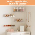 upsimples 4 Pcs 15" Acrylic Shelves for Wall Storage and Organizer, Clear | Tran... - Image 5