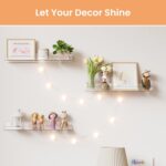 upsimples 4 Pcs 15" Acrylic Shelves for Wall Storage and Organizer, Clear | Tran... - Image 7