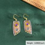 New Bohemian Earrings For Women Flower Leaf Grain Creative Lady Dangle Vintage E... - Image 7