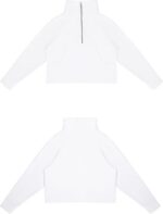 THE GYM PEOPLE Women's Half Zip Pullover Sweatshirt Fleece Stand Collar | Crop s... - Image 4