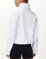 THE GYM PEOPLE Women's Half Zip Pullover Sweatshirt Fleece Stand Collar | Crop s... - Image 6