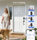 Veise VE017 Fingerprint Smart Door Lock, App Control, 8-in-1 Keyless Entry, Auto... - Image 7