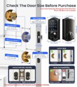 Veise VE017 Fingerprint Smart Door Lock, App Control, 8-in-1 Keyless Entry, Auto... - Image 10
