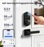Veise VE017 Fingerprint Smart Door Lock, App Control, 8-in-1 Keyless Entry, Auto... - Image 12