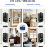 Veise VE017 Fingerprint Smart Door Lock, App Control, 8-in-1 Keyless Entry, Auto... - Image 14