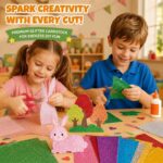 20 Colors 40 Sheets Glitter Cardstock,Cardstock Paper,Premium Sparkly Cricut Car... - Image 5