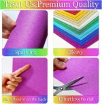 20 Colors 40 Sheets Glitter Cardstock,Cardstock Paper,Premium Sparkly Cricut Car... - Image 7