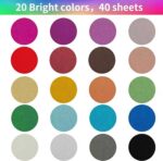 20 Colors 40 Sheets Glitter Cardstock,Cardstock Paper,Premium Sparkly Cricut Car... - Image 9