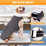 XL Dog Winter Coat for Medium Large Dogs Easy On/Off Velcro Dog Snow Jacket | Wa... - Image 4
