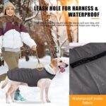 XL Dog Winter Coat for Medium Large Dogs Easy On/Off Velcro Dog Snow Jacket | Wa... - Image 7
