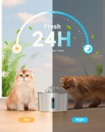 Cat Water Fountain Stainless Steel - 74oz/2.2L Automatic Large Pet Watering Bowl... - Image 7