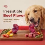 Tough Dog Toys for Aggressive Chewers: Beef Flavored Long Lasting Dog Bones for ... - Image 4