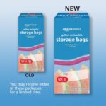 Amazon Basics Reclosable Gallon Food Storage Bags with Double Zipper Seal, Stand... - Image 3