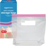 Amazon Basics Reclosable Gallon Food Storage Bags with Double Zipper Seal, Stand... - Image 4