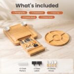 SMIRLY Charcuterie Board Set with Serving Accessories, Bamboo | Housewarming, We... - Image 3