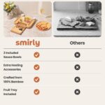 SMIRLY Charcuterie Board Set with Serving Accessories, Bamboo | Housewarming, We... - Image 7