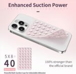 (2 Pack) Silicone Suction Cup Phone Case Mount Double Sided, Sticky Phone Grip w... - Image 5
