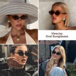 ViewJoy Retro Oval Sunglasses for Women Vintage 90s Y2K Trendy Sun Glasses | Fas... - Image 3