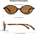 ViewJoy Retro Oval Sunglasses for Women Vintage 90s Y2K Trendy Sun Glasses | Fas... - Image 6