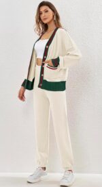 Women's 2 Piece Outfit Lounge Sets Trendy Cardigan Sweater Set Loungewear | Butt... - Image 5