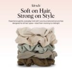 Kitsch Scrunchies for Women - Moss Green, 5 Pcs | No Crease Hair Ties for Girls ... - Image 9
