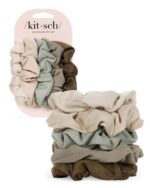 Kitsch Scrunchies for Women - Moss Green, 5 Pcs | No Crease Hair Ties for Girls ... - Image 10