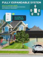 1byone Driveway Alarm, 36 Melodies, 1 Plug-in Receiver 2 PIR Detectors | Home Se... - Image 3
