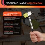 25mm Small Rubber Mallet Hammer with Dual Polyurethane & PVC Heads | Non-slip gr... - Image 9