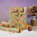 BIOBROWN Kraft Floral Wrapping Paper Wildflower Design Flower Gift Wrap | 17 inc... - Image 6