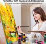 40 Pcs Acrylic Paint Set - 24 Colors (2oz/60ml) with 12 Brushes, 2 Knives & Pale... - Image 6