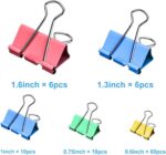 Binder Clips - Assorted Sizes 100 Count, X Large, Large, Medium, Small, Mini Pap... - Image 3