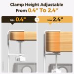 Under Desk Cable Management Tray White, Cinati Wire Organizers No Drill, Cable T... - Image 3
